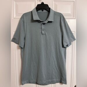 Lululemon Polo Shirt Men’s M Gray Short Sleeve Collared Athletic‎ Performance